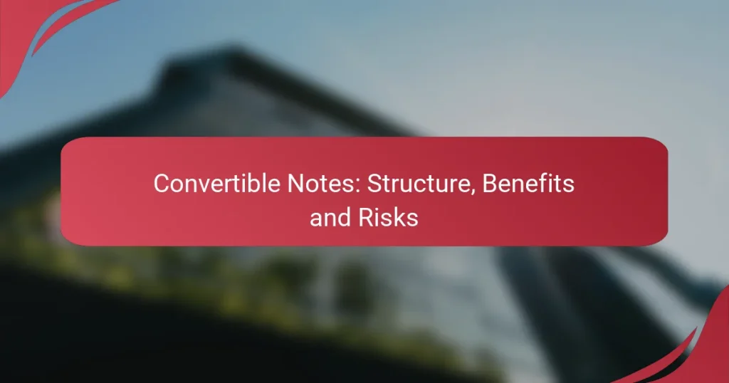 Convertible Notes: Structure, Benefits and Risks