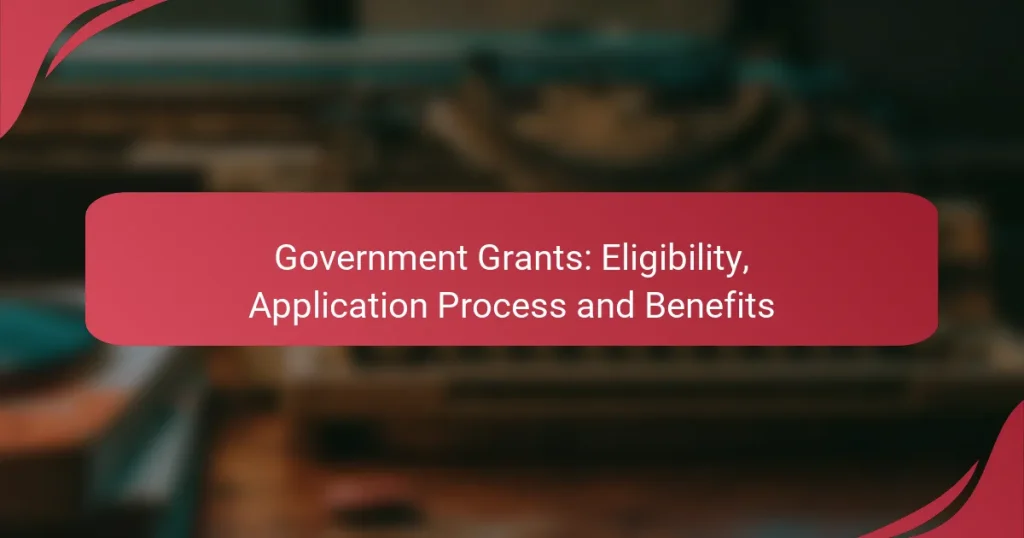 Government Grants: Eligibility, Application Process and Benefits