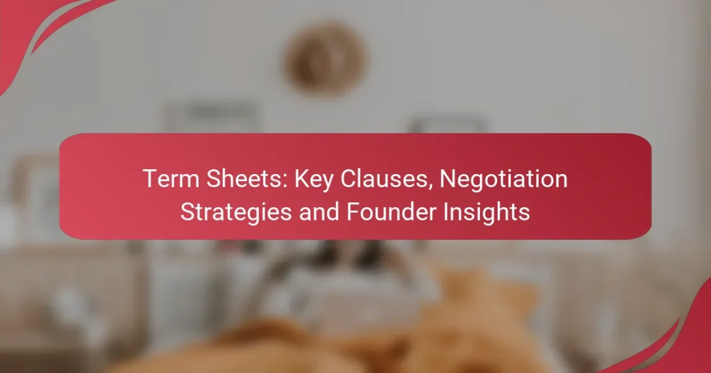 Term Sheets: Key Clauses, Negotiation Strategies and Founder Insights