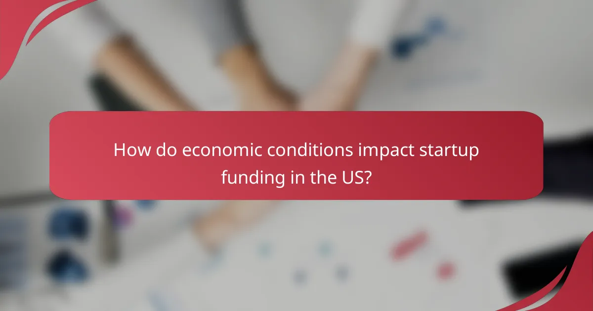 How do economic conditions impact startup funding in the US?