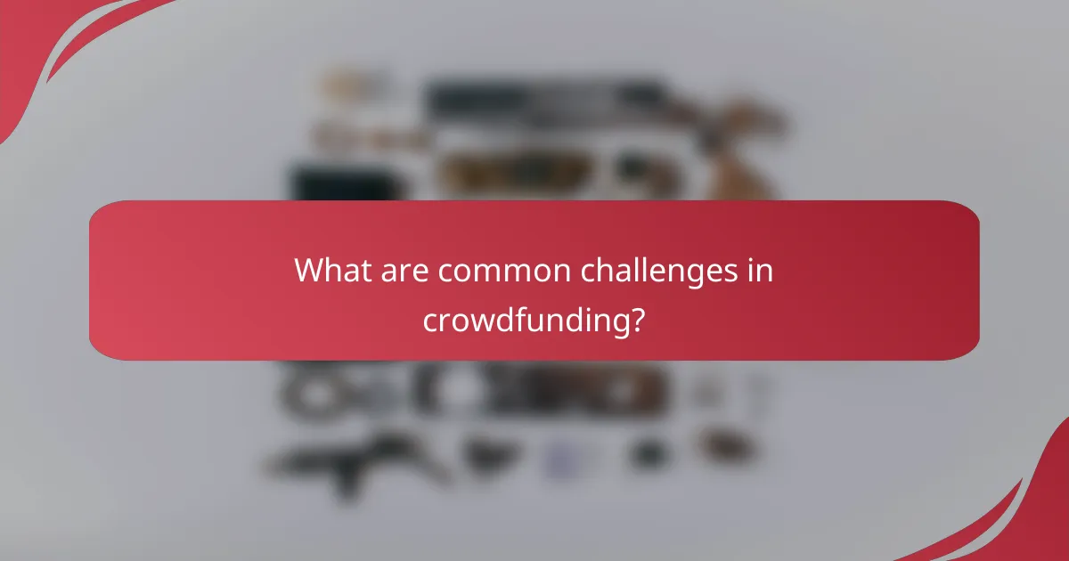 What are common challenges in crowdfunding?