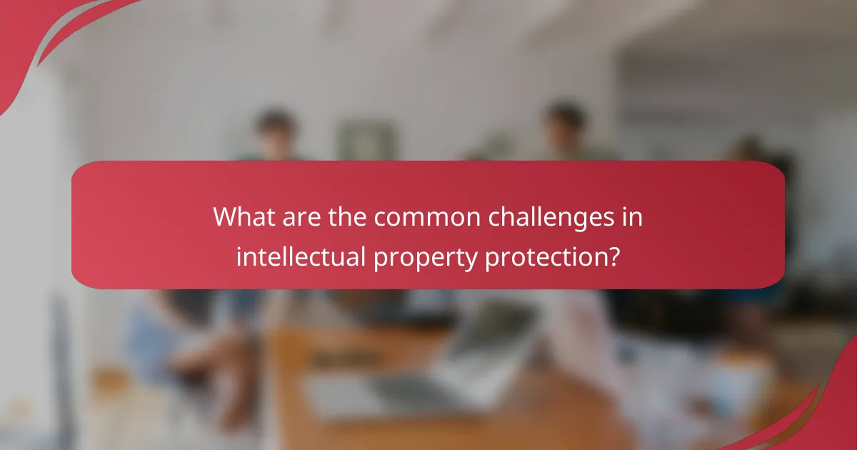 What are the common challenges in intellectual property protection?