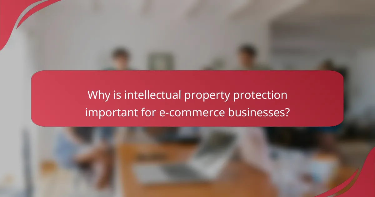 Why is intellectual property protection important for e-commerce businesses?
